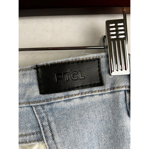 PTCL Ethikal Brand Flare Wide-Leg Jeans Sustainable Denim Star Back Detail Sz 31 - Picture 4 of 9